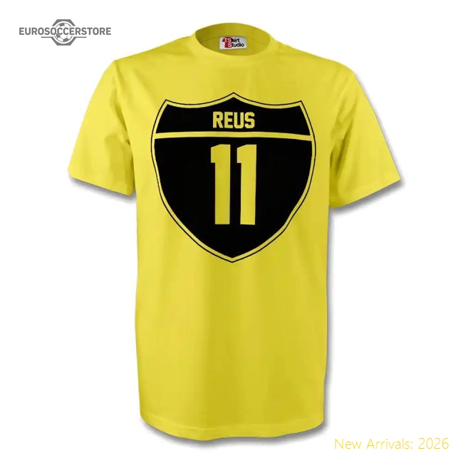 Marco Reus Borussia Dortmund Crest Tee (yellow)-Football Jersey Hub