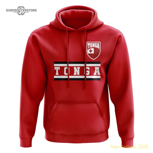 Tonga Core Football Country Hoody (Red)-Football Jersey Hub