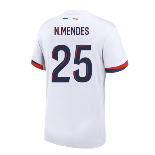 2024-2025 PSG Away Shirt (N.Mendes 25)-Football Jersey Hub