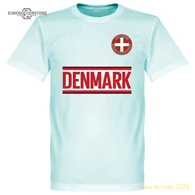Denmark Eriksen 10 Team T-Shirt - White-Football Jersey Hub