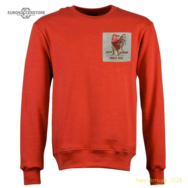 France Rooster 1924 Red Sweatshirt-Football Jersey Hub