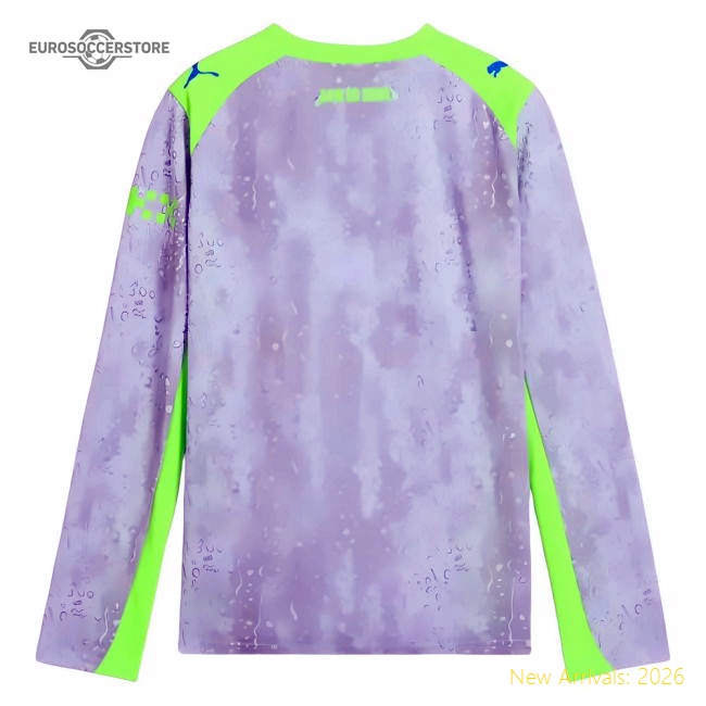 2025-2026 Man City Long Sleeve Third Shirt (Kids)-Football Jersey Hub