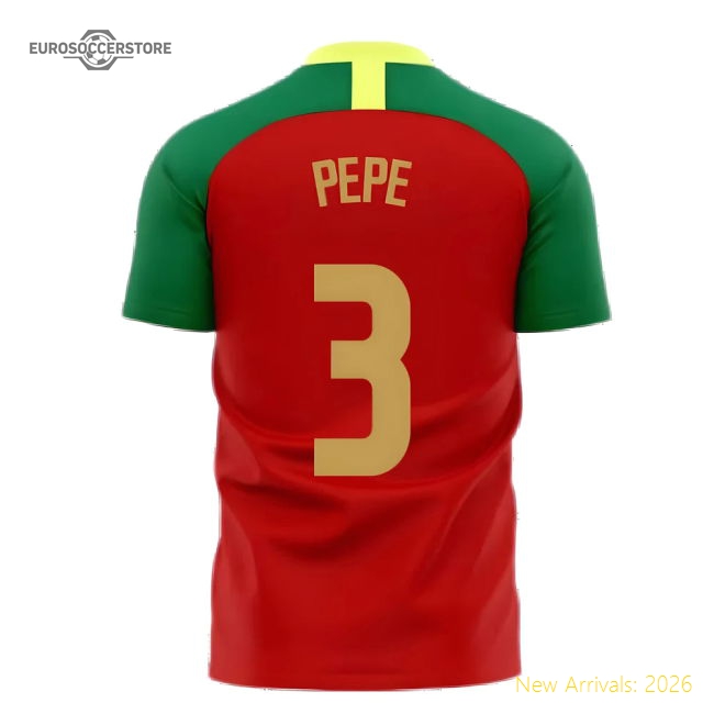 Portugal 2025-2026 Home Concept Football Kit (Airo) (PEPE 3)-Football Jersey Hub