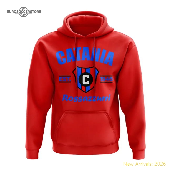 Catania Established Hoody (Red)-Football Jersey Hub
