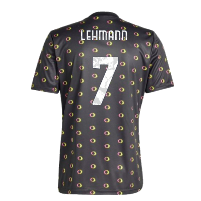 2024-2025 Juventus Pre-Match Shirt (Black) (Lehmann 7)-Football Jersey Hub