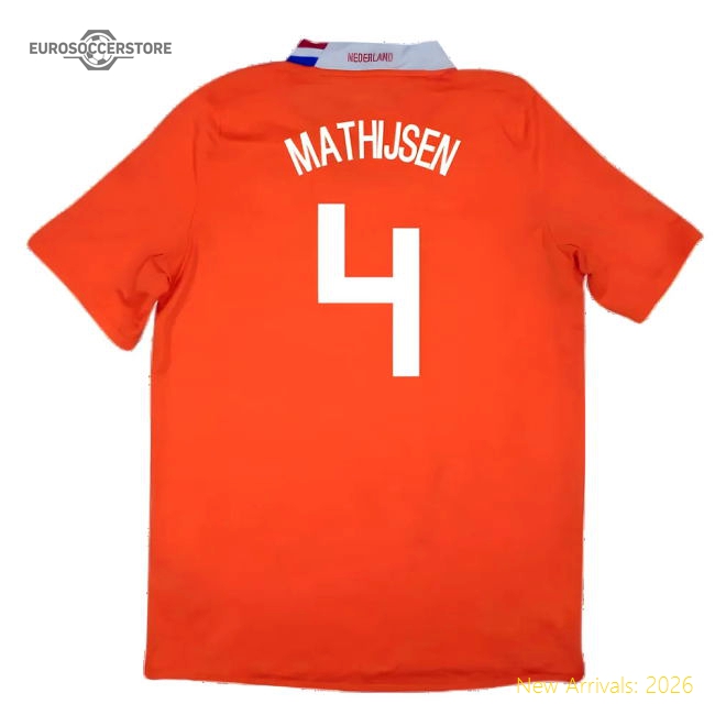 Holland 2008-10 Home Shirt ((Excellent) XL) (Mathijsen 4)-Football Jersey Hub