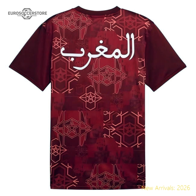 2024-2025 Morocco Prematch SS Jersey (Red)-Football Jersey Hub