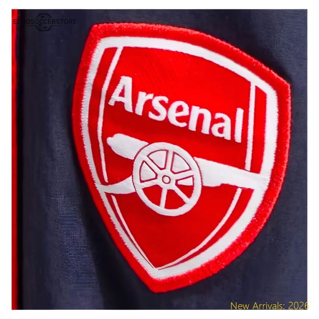 2023-2024 Arsenal Woven Tracksuit Bottoms (Navy)-Football Jersey Hub