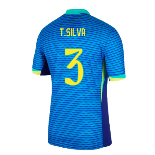 2024-2025 Brazil Away Shirt (T.Silva 3)-Football Jersey Hub