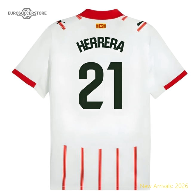 2025-2026 Girona Home Shirt (Herrera 21)-Football Jersey Hub