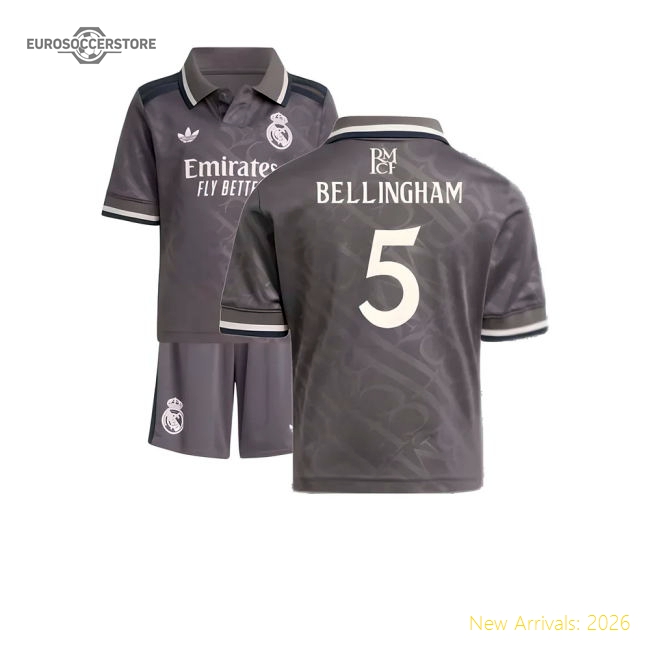 2024-2025 Real Madrid Third Mini Kit (Bellingham 5)-Football Jersey Hub