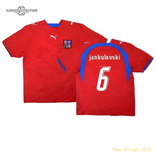 Czech Republic 2006-08 Home Shirt ((Very Good) L) (Jankulovski 6)-Football Jersey Hub