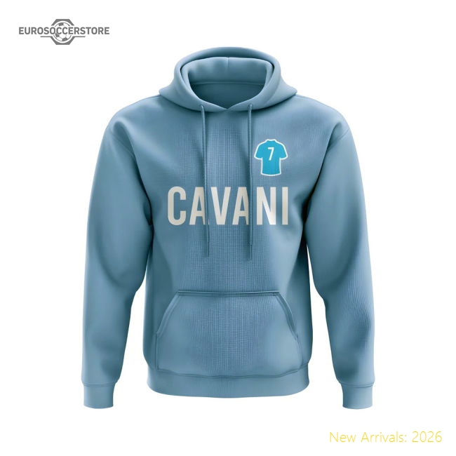 Edinson Cavani Napoli Number Hoody (Sky)-Football Jersey Hub