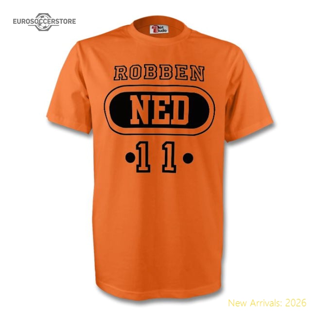 Arjen Robben Holland Ned T-shirt (orange) - Kids-Football Jersey Hub