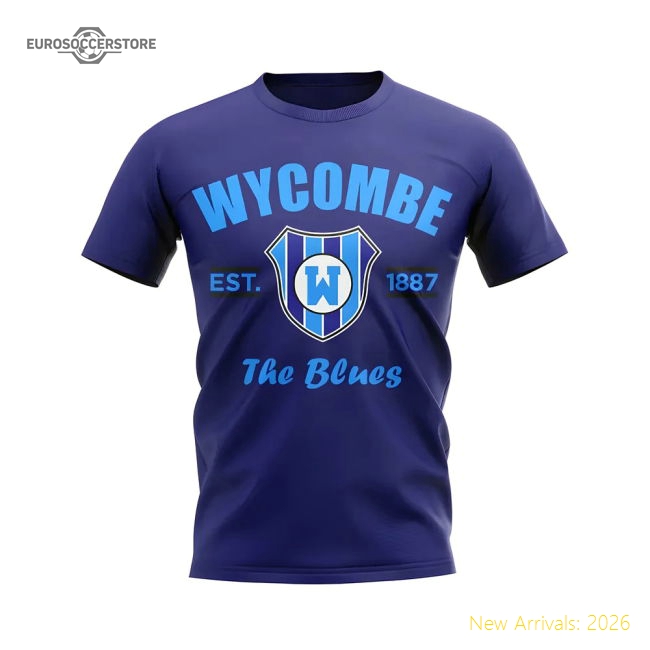 Wycombe Established Football T-Shirt (Navy)-Football Jersey Hub