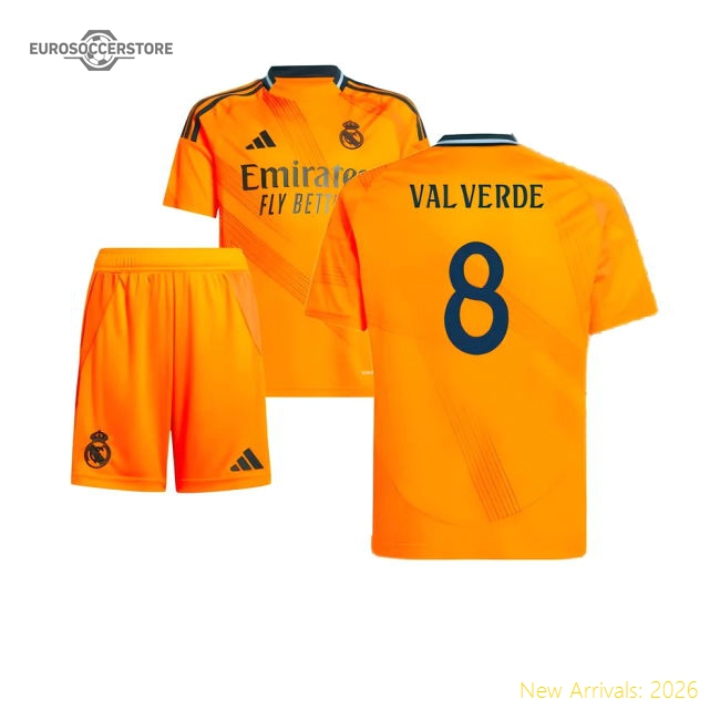2024-2025 Real Madrid Away Youth Kit (Valverde 8)-Football Jersey Hub
