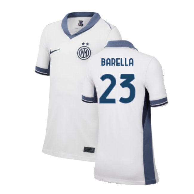 2024-2025 Inter Milan Away Shirt (Kids) (Barella 23)-Football Jersey Hub