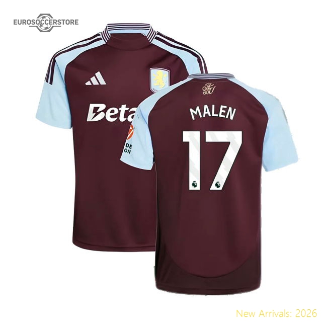 2024-2025 Aston Villa Home Shirt (Malen 17)-Football Jersey Hub