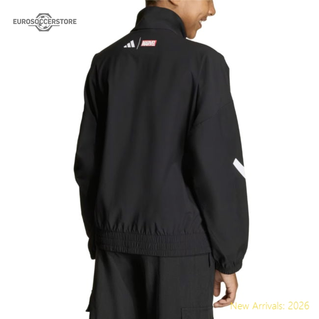 2025-2026 Real Madrid Anthem Jacket (Black) - Kids-Football Jersey Hub