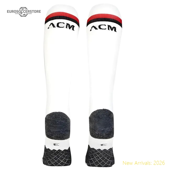 2018-2019 AC Milan Puma Home Football Socks (White) - Kids-Football Jersey Hub