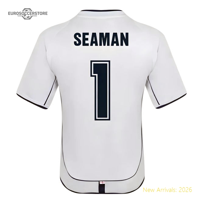 England 2002 Retro Football Shirt (SEAMAN 1)-Football Jersey Hub