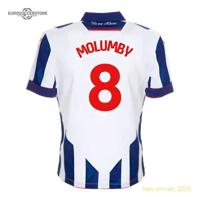 2024-2025 West Brom WBA Home Shirt (Molumby 8)-Football Jersey Hub