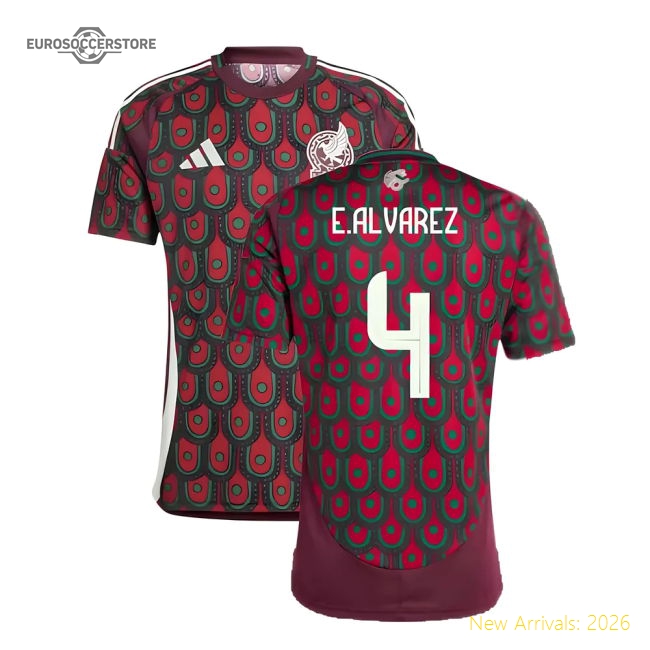2024-2025 Mexico Home Shirt (E.ALVAREZ 4)-Football Jersey Hub