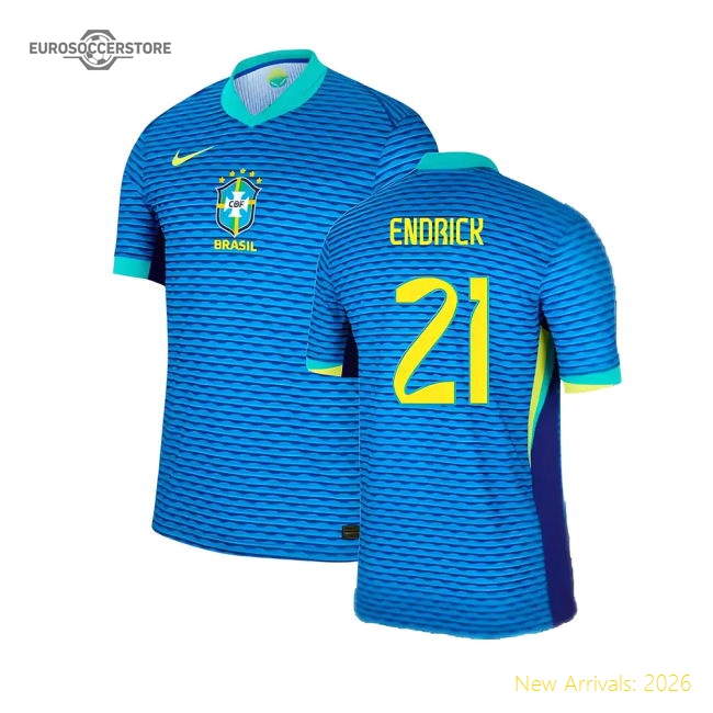 2024-2025 Brazil Away Dri-Fit ADV Match Shirt (Endrick 21)-Football Jersey Hub