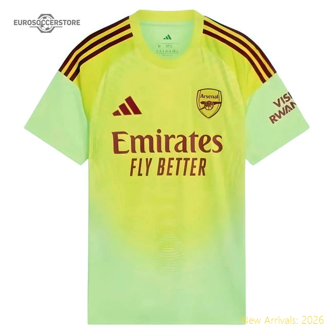 2025-2026 Arsenal Home Goalkeeper Shirt (Yellow)-Football Jersey Hub
