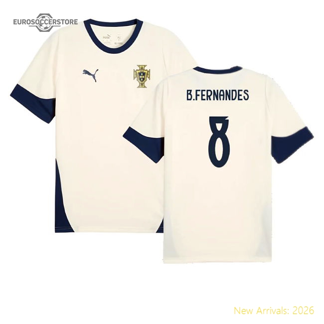 2025-2026 Portugal Training Jersey (Sugared Almond) (B.Fernandes 8)-Football Jersey Hub