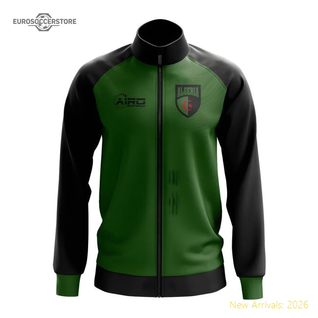Algeria Concept Football Track Jacket (Green)-Football Jersey Hub