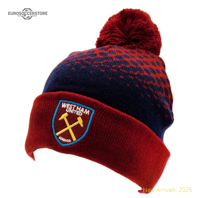 West Ham United FC Fade Ski Hat-Football Jersey Hub