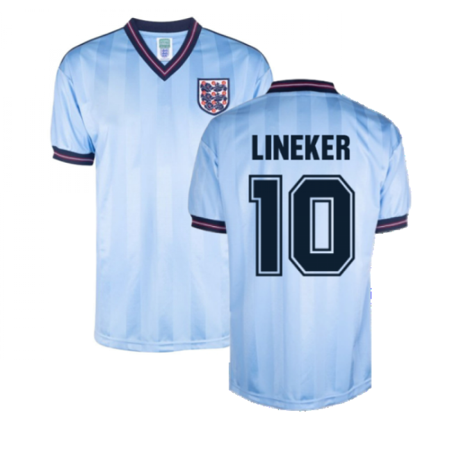 England 1986 World Cup Finals Third Shirt (LINEKER 10)-Football Jersey Hub