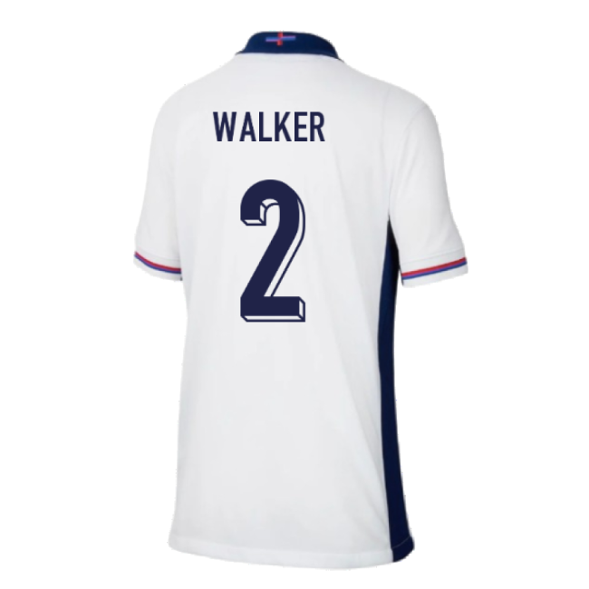2024-2025 England Home Shirt (Kids) (Walker 2)-Football Jersey Hub