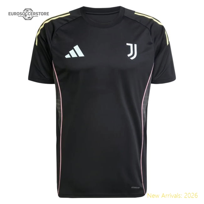 2025-2026 Juventus Training Shirt (Black)-Football Jersey Hub