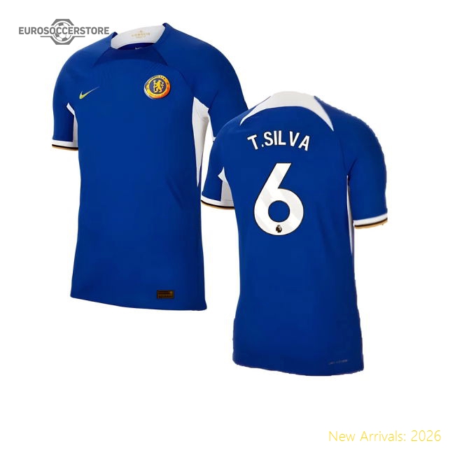 2023-2024 Chelsea Home Authentic Shirt (T.SILVA 6)-Football Jersey Hub