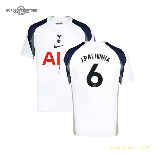 2025-2026 Tottenham Hotspur Home Shirt (J.Palhinha 6)-Football Jersey Hub