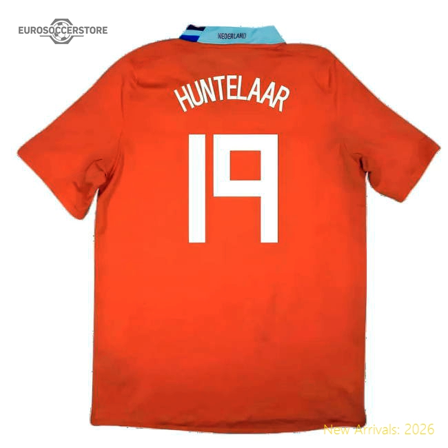 Holland 2008-10 Home Shirt ((Excellent) XL) (Huntelaar 19)-Football Jersey Hub