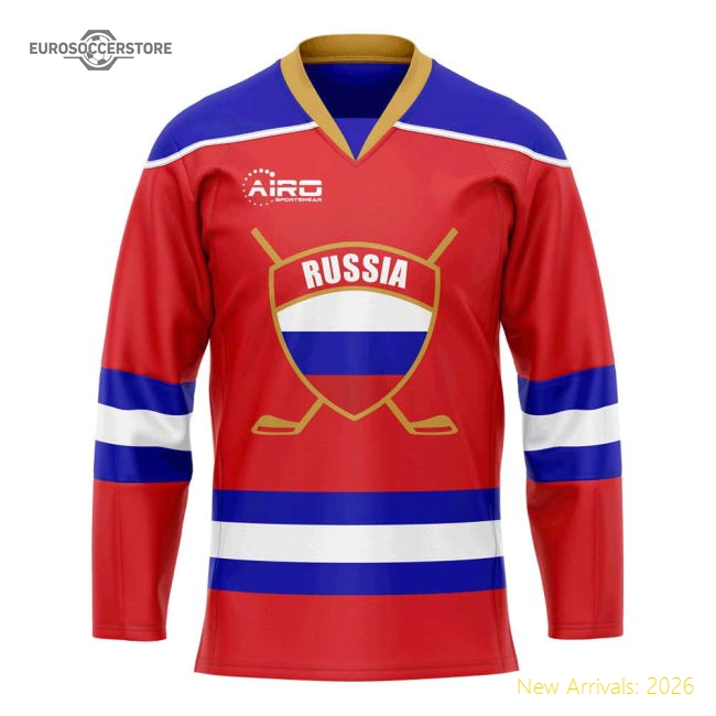 Russia Home Ice Hockey Shirt-Football Jersey Hub