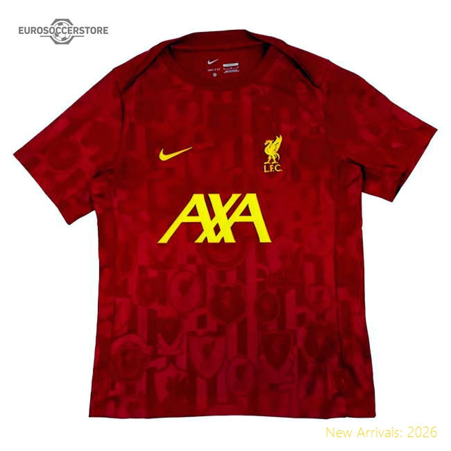 2024-2025 Liverpool Dri-Fit Pre-Match Shirt (Red)-Football Jersey Hub