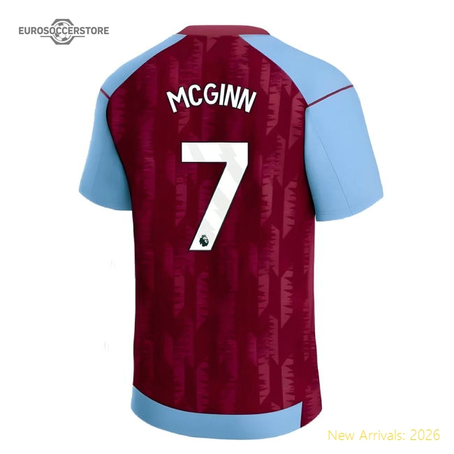 2023-2024 Aston Villa Home Shirt (Kids) (McGinn 7)-Football Jersey Hub