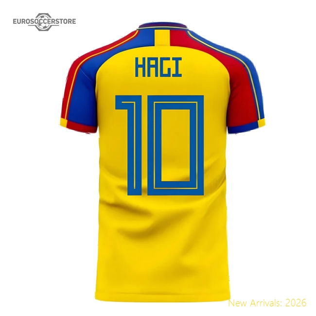 Romania 2025-2026 Home Concept Football Kit (Libero) (HAGI 10)-Football Jersey Hub