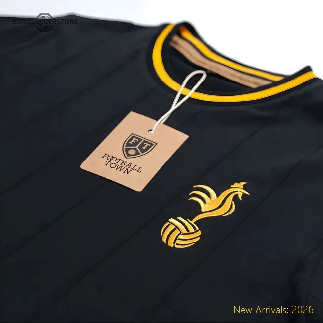 France Cockerel Retro Football Shirt Black-Football Jersey Hub