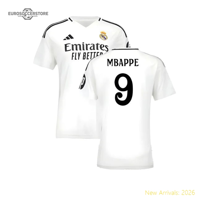 2024-2025 Real Madrid Home Shirt (Womens) (Mbappe 9)-Football Jersey Hub