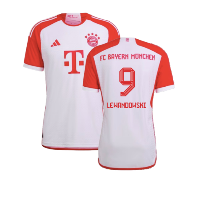 2023-2024 Bayern Munich Authentic Home Shirt (Lewandowski 9)-Football Jersey Hub