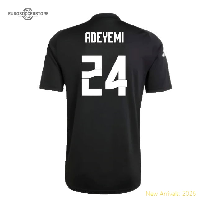 2024-2025 Germany Pre-Match Shirt (Black) (Adeyemi 24)-Football Jersey Hub