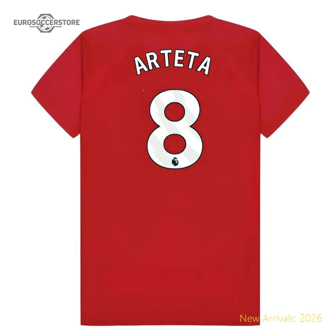 Arsenal Poly T-Shirt (Red) - Kids (Arteta 8)-Football Jersey Hub