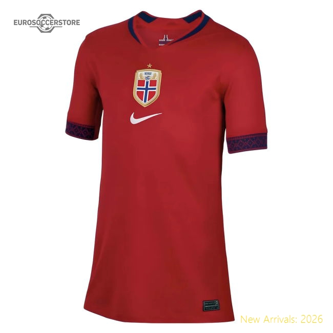 2025-2026 Norway Womens Team Home Shirt (Kids)-Football Jersey Hub