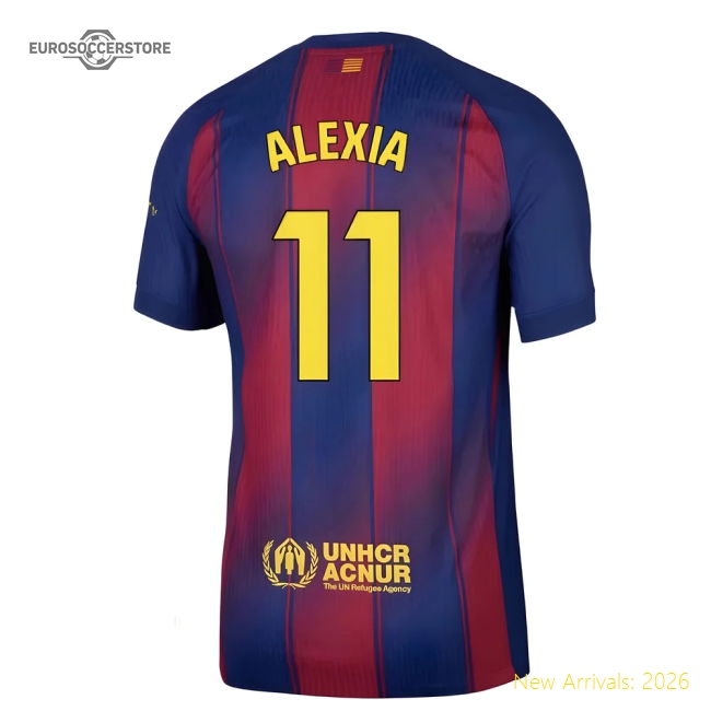2025-2026 Barcelona Authentic Home Shirt (Alexia 11)-Football Jersey Hub