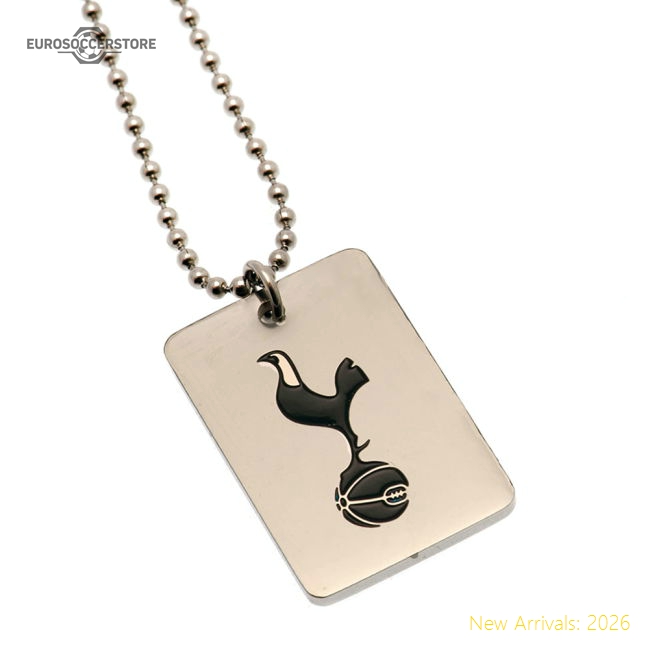 Tottenham Hotspur FC Enamel Crest Dog Tag & Chain-Football Jersey Hub